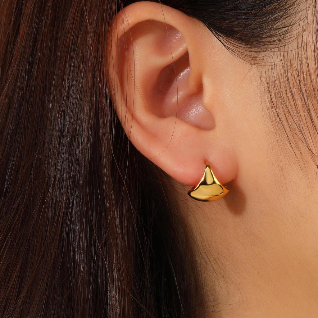 Triangle Huggie Hoops