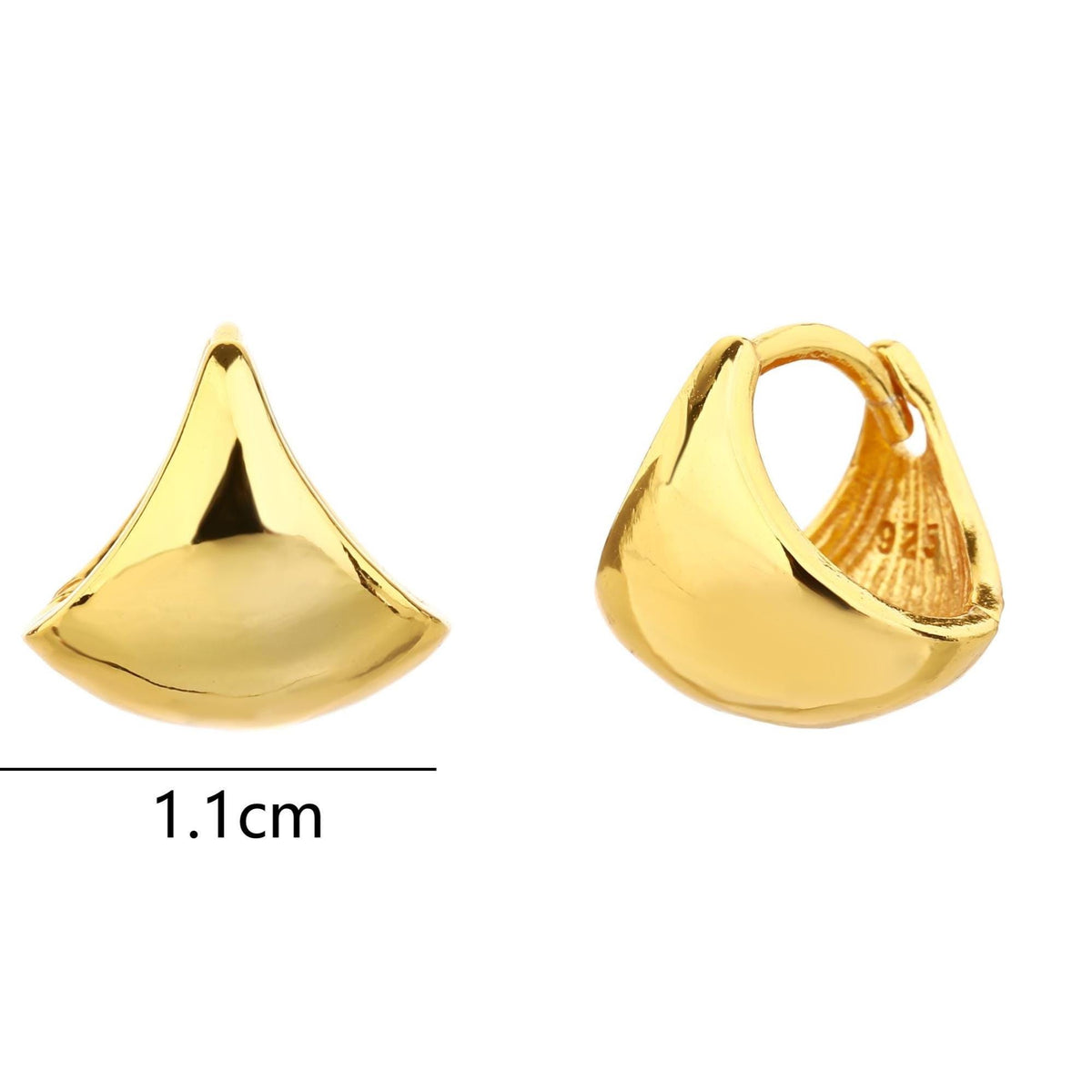 Triangle Huggie Hoops