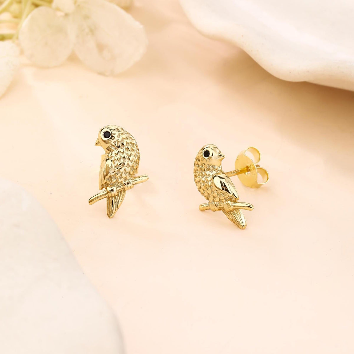Tiny Bird Stud Earrings
