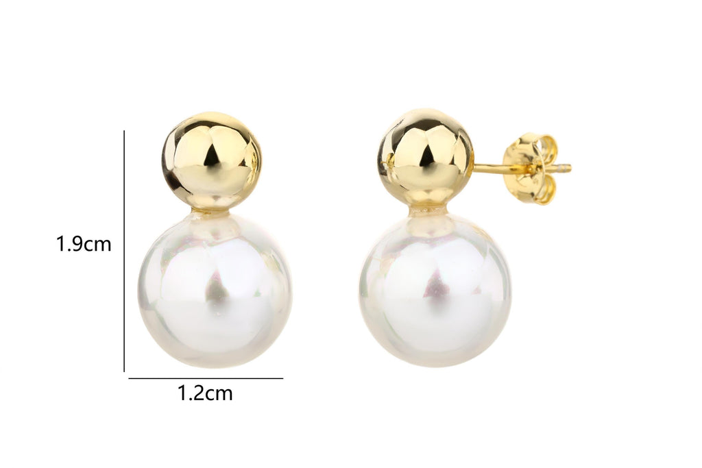 12mm Freshwater Pearl Earrings