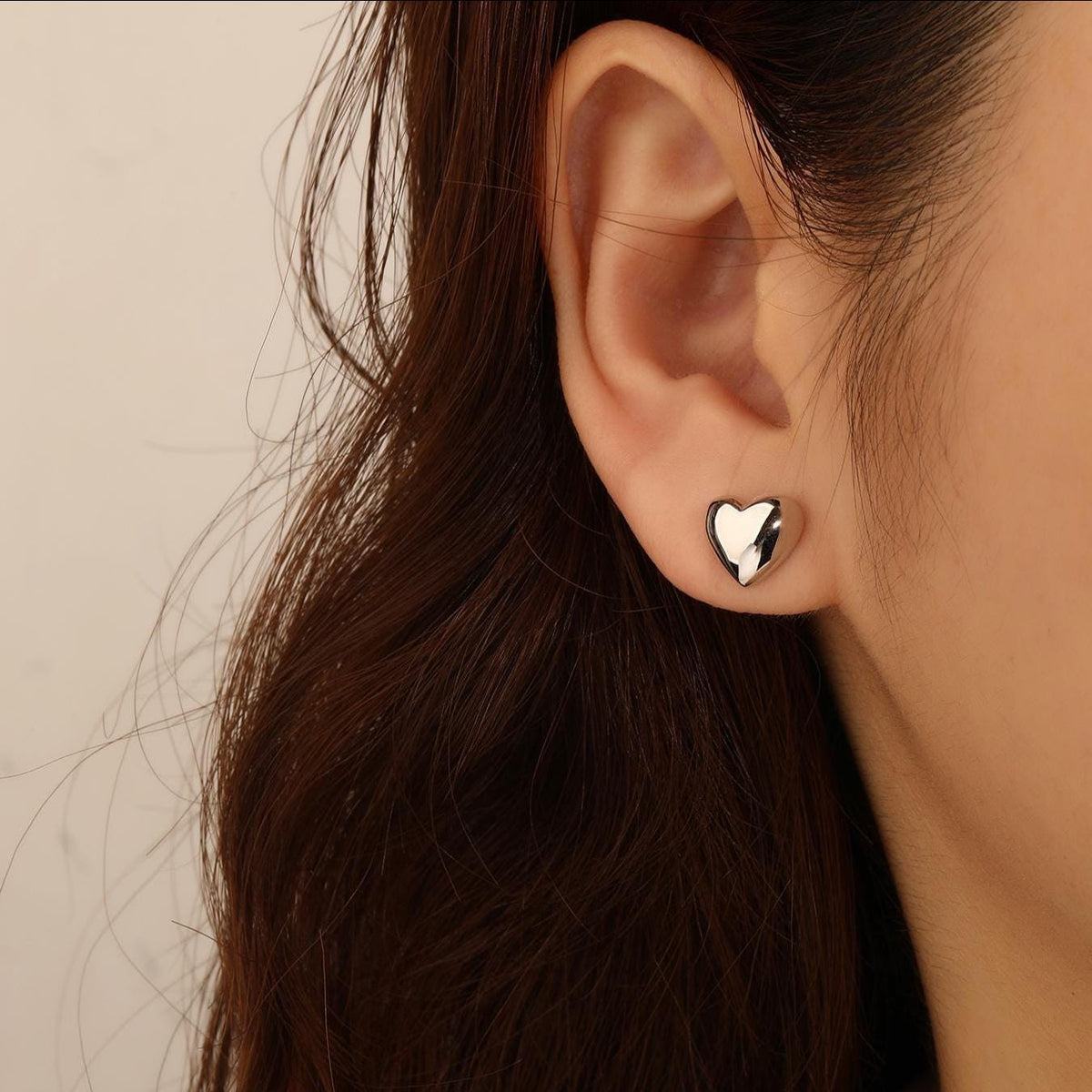 Tiny Heart Stud Earrings