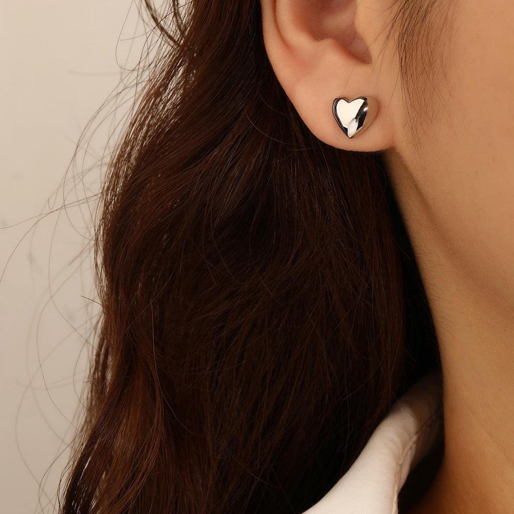 Tiny Heart Stud Earrings