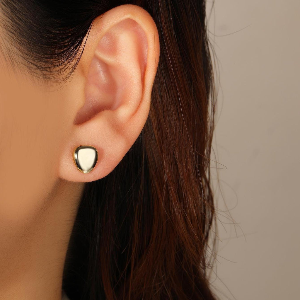 Irregular Rounded Stud Earrings