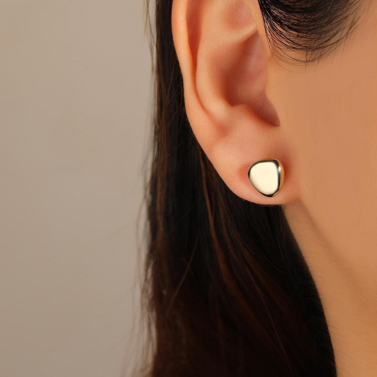 Irregular Rounded Stud Earrings
