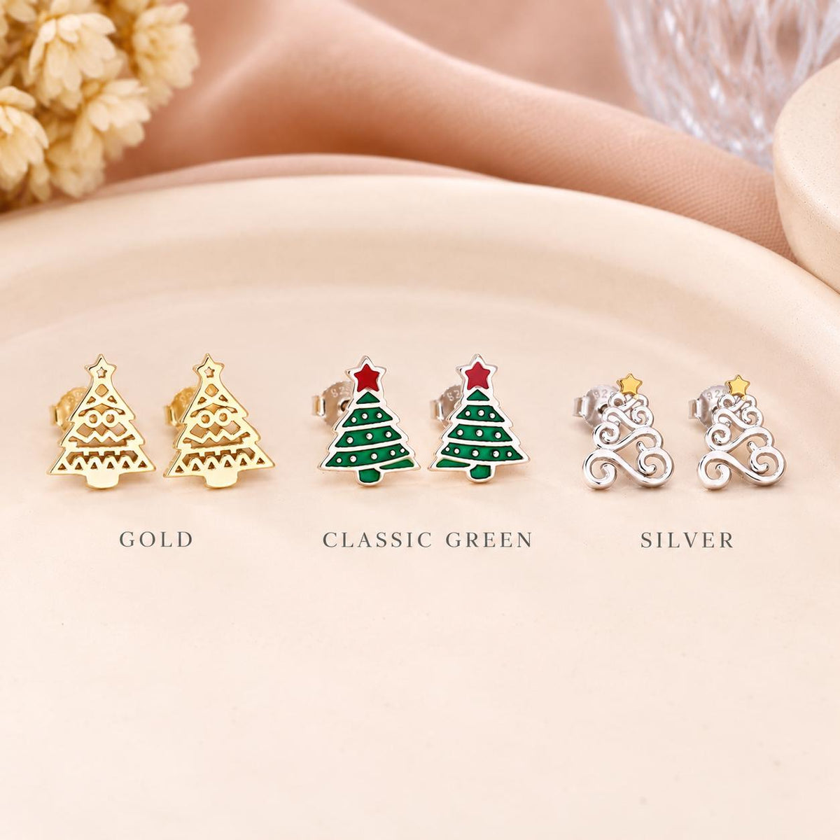 Christmas Tree Stud Earrings