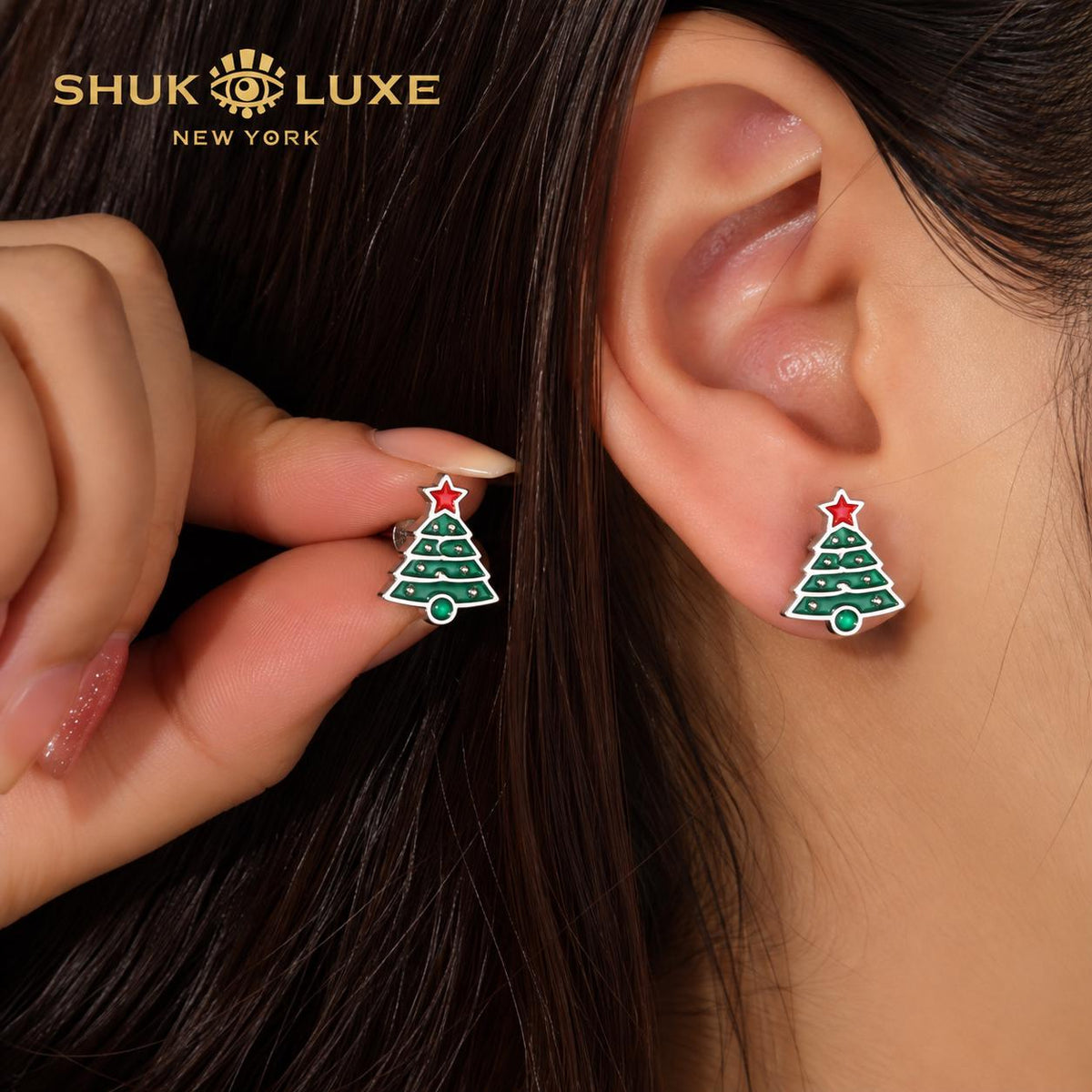 Christmas Tree Stud Earrings