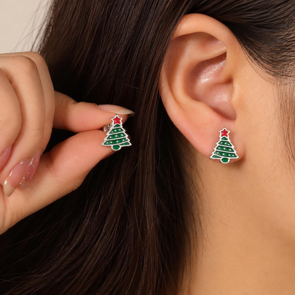 Christmas Tree Stud Earrings