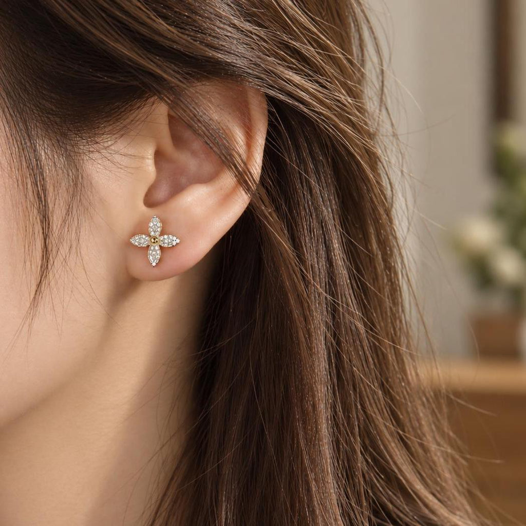 Four Leaf Clover Stud Earrings